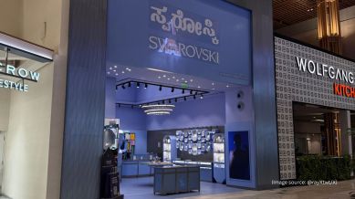 Sharing pictures of high-end stores like Swarovski, Dior, and The White Crow, the user wrote, "Even after 50LPA+ CTC, I don’t feel rich and confident enough to purchase from these Airport Shops" (Image source: @rayXtwt/X)