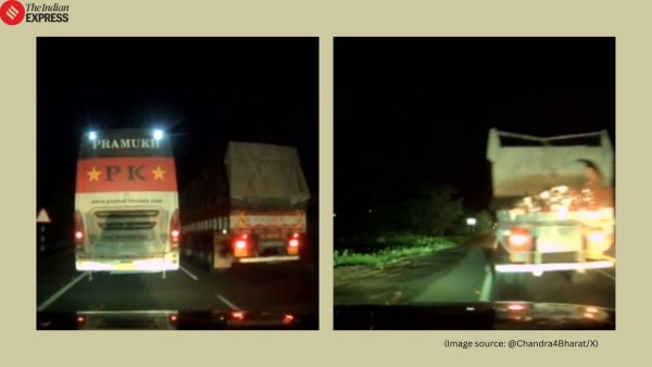 private bus reckless driving Bengaluru-Hyderabad highway