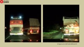 private bus reckless driving Bengaluru-Hyderabad highway