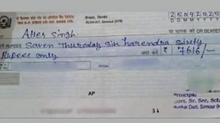 Himachal teacher suspended over spelling errors, Government Senior Secondary School, Ronhat, Himachal Pradesh, teacher suspended over spelling errors, Indian express news, current affairs