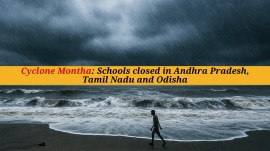 Cyclone Montha School Holidays: Heavy rain alerts issued in Andhra Pradesh, Odisha and neighbouring States.
