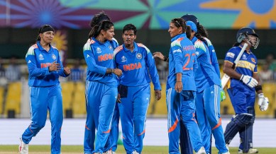 Chasing a DLS-revised score of 271, Sri Lanka's charge was halted by three crucial breakthroughs, one each from India's spinners: Deepti Sharma removed Chamari Athapaththu, Shree Charani accounted for Harshitha Samarawickrama and Sneh Rana got rid of Nilakshika Silva.