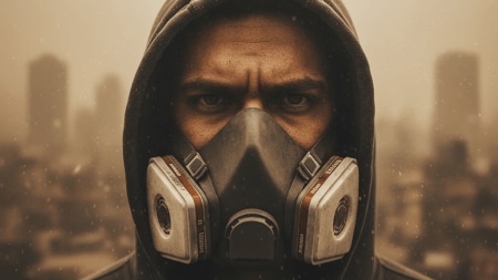 Delhi Pollution mask (AI image