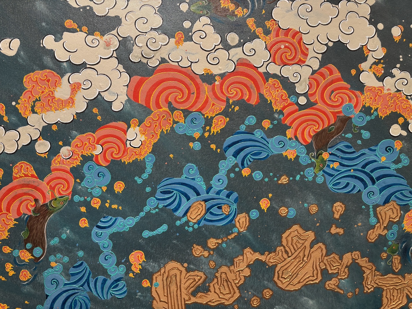 Life's Illusion, Acrylic on Canvas, 4 x 4 ft