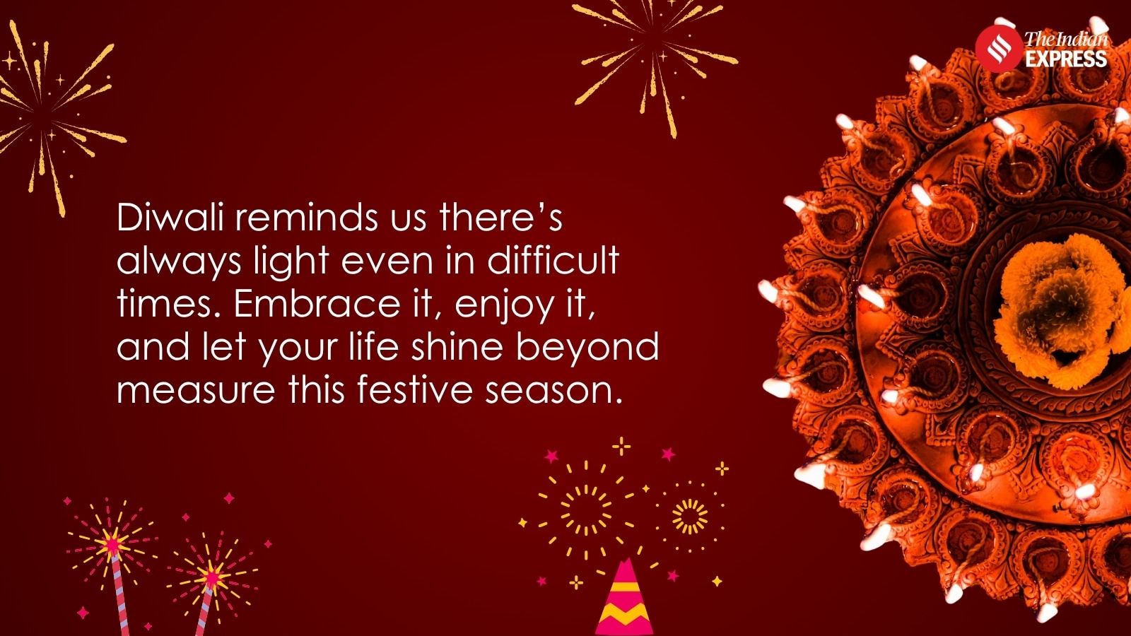 Neste Diwali, que sua vida seja tão colorida, brilhante e mágica quanto as luzes do festival. Feliz Diwali 2025!