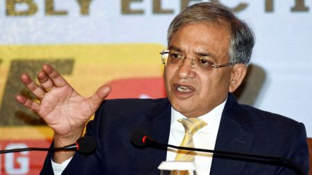 Chief Election Commissioner Gyanesh Kumar addresses a press conference, in Patna. (PTI Photo)