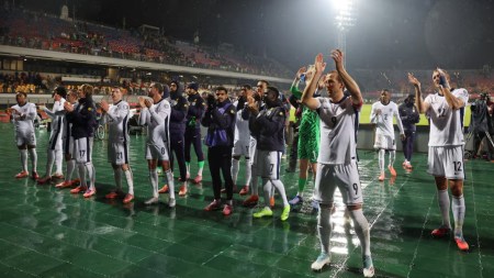 England's Harry Kane celebrates with teammates after qualifying for the FIFA World Cup. (Photo: REUTERS)