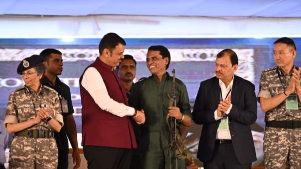 The surrender marks one of the largest such laydowns in recent years and is being seen as a significant step toward restoring peace in the Naxal-affected regions of the state. (Express Photo)