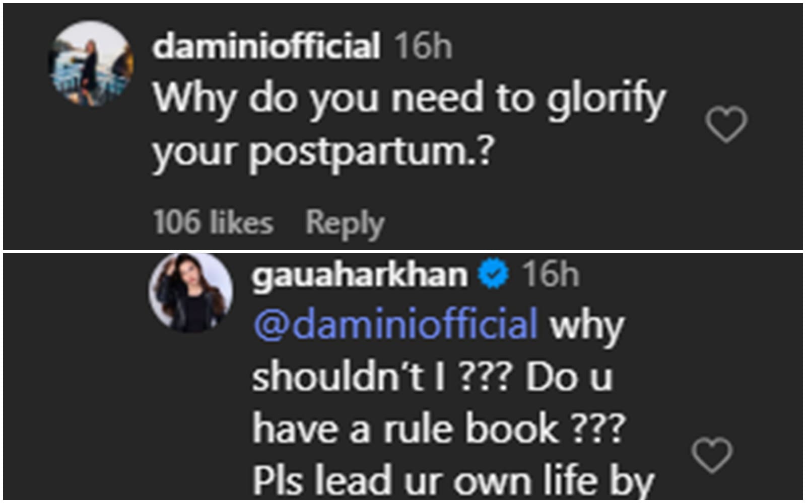 Gauahar Khan gave a fitting reply to an online troll