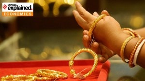 Gold prices rising in India: India is second only to China in its thirst for gold. (Express photo by Abhisek Saha)