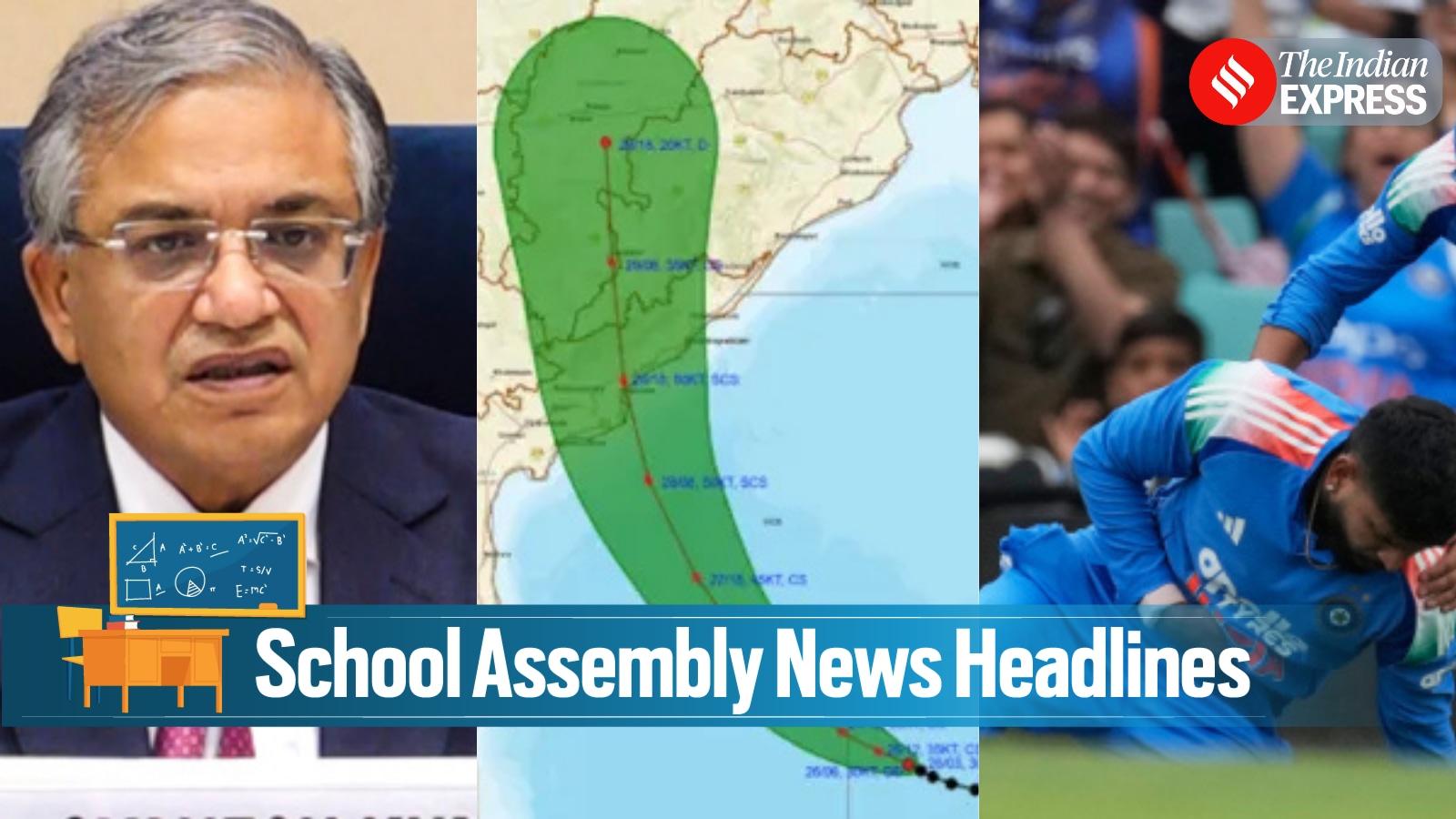 School Assembly News (October 28): Cyclone Mohanta’s landfall, Shreyas Iyer’s injury in Australia, and more