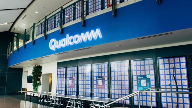 Qualcomm’s headquarters in La Jolla, Calif., Jan. 30, 2018. Qualcomm unveils a new line of chips to join the AI boom; the company, known for its smartphone chips, also announced a deal with Humain, a Saudi-backed AI company. The news sent Qualcomm’s share price soaring. (Image: The New York Times)