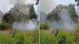 A 40 kg IED disposed off by the security forces in Sukma. (Screenshot: X/@ANI)