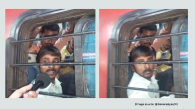 In the video, one passenger seated by the window says he has been travelling for more than 24 hours in unbearable conditions, unable to move, drink water, or even use the washroom (Image source: @Benarasiyaa/X)