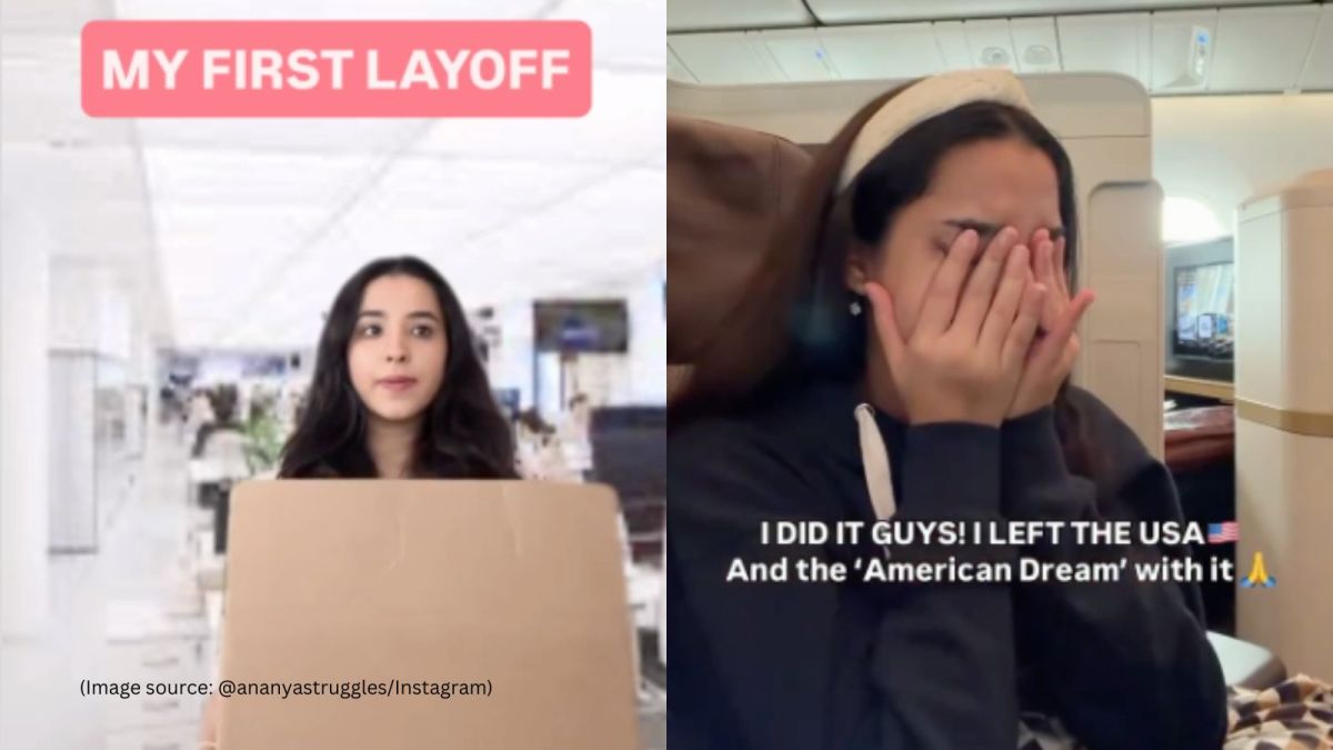 Indian woman leaves america after being laid off