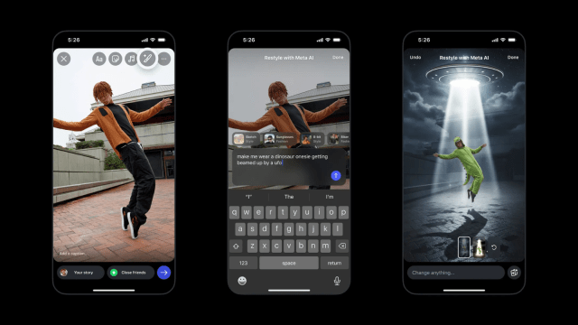 Instagram's new Meta AI powered Restyle feature works with both images and videos.