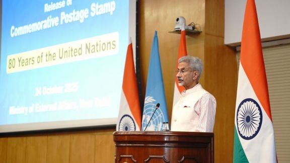 External Affairs Minister Dr S. Jaishankar speaking on the 80th anniversary of the United Nations (X/@DrSJaishankar)