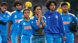 An emotional Jemimah Rodrigues after leading India to Women's World Cup final. (PHOTO: AP)