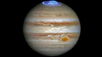 The image of Jupiter captured by the Hubble Space Telescope shows vivid auroras and the famous Great Red Spot. (Image credit: NASA, ESA, and J. Nichols (University of Leicester))