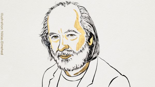 The 2025 Nobel Prize in Literature is awarded to the Hungarian author László Krasznahorkai “for his compelling and visionary oeuvre that, in the midst of apocalyptic terror, reaffirms the power of art.” (Image credit: @NobelPrize/X)