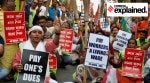 A two-day protest organised by the TMC against the Centre pausing MGNREGS funds in Kolkata in 2022.