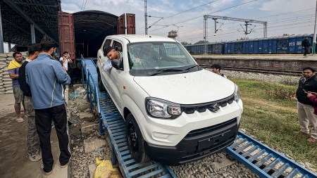 First auto freight train delivers 116 Maruti Vehicles to Kashmir