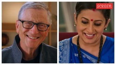 Bill Gates and Smriti Irani on Kyunki Saas Bhi Kabhi Bahu Thi.