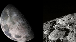 Meteorite found on dark side of the moon.