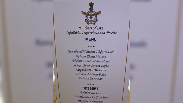 IAF’s 93rd anniversary Pakistan theme dinner menu