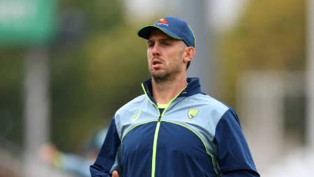 Australia captain Marsh tottered to 1 off five deliveries when he admitted contemplating retiring out of the innings against New Zealand. (Reuters)