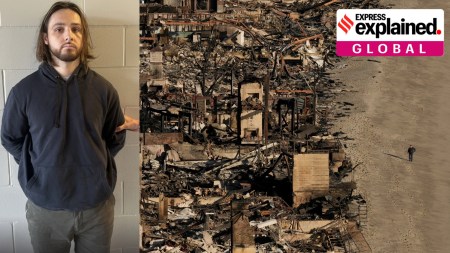 Jonathan Rinderknecht (left) allegedly started the blaze that would eventually spread to more than 23,000 acres and destroy more than 6,000 homes in Los Angeles. (AP)