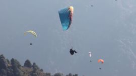 The organisers said that the paraglider works for the defence.