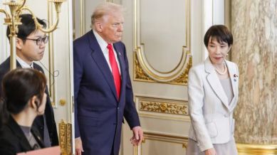 Takaichi kicked off the meeting with a warm welcome of the US president and said that she hoped the meeting would mark “a new golden age of the Japan-US alliance”.