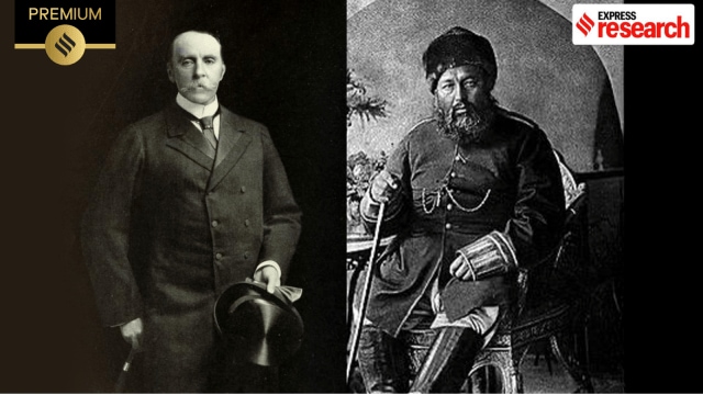 l-r: Sir Henry Mortimer Durand and Abdur Rahman Khan (Wikipedia)