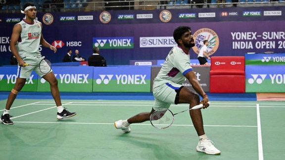 File image of Indian shuttlers Satwiksairaj Rankireddy and Chirag Shetty in action. (PHOTO: BAI)
