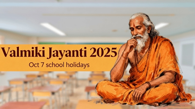 Schools Closed on October 7: Delhi, Noida, UP Schools closed due to Valmiki Jayanti (AI Generated Image)