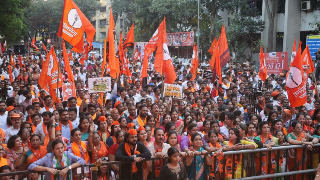 Project Unity Symbol Sena UBT, MNS, NCP (SP) protest against alleged corruption in Thane ...