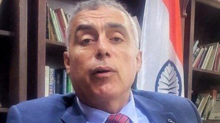 Abdullah Abu Shawesh, Abdullah Abu Shawesh interview, Gaza conflict, Donald Trump, Palestine envoy calls on New Delhi, Saudi-led Gaza rebuilding plan, Gaza rebuilding plan, Gaza, Gaza conflict, Gaza Israel conflict, Hamas Israel conflict, Benjamin Netanyahu, Gaza Palestine, Israel and Palestine, Israel Palestine conflict, Israel Palestine relations, Israel-Palestine talks, Palestine-Israel relations, India news, Indian express,