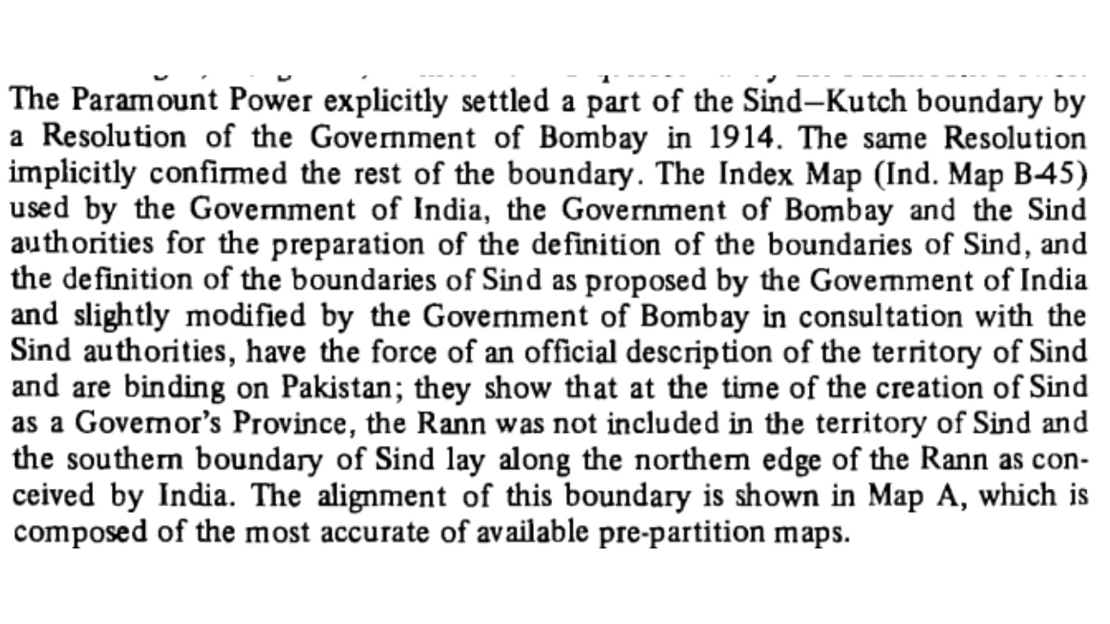 Pakistan's argument in 'The Indo-Pakistan Western Boundary (Rann of Kutch) between India and Pakistan'.