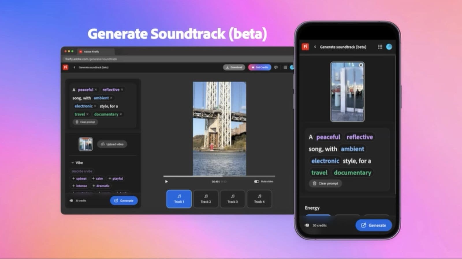 Adobe introduced a new AI feature called Generate Soundtrack at Max 2025.