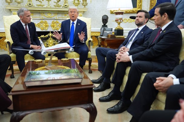 Donald Trump once again brings up Canada merging with US in talks with Mark Carney