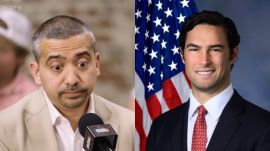 British-American journalist Mehdi Hasan and US Congressman Brandon Gill