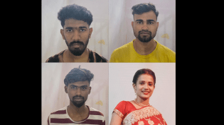 The accused (from left) Purushottam, Chandru, Darshan and Saubhagya, all members of the same gang were arrested in Bengaluru (Express Photo)