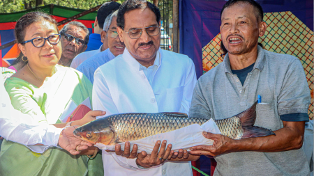 Manipur’s 46th Fish Fair-cum-Fish Crop Competition celebrated the Ningol Chakouba festival with record participation from fish farmers and consumers.