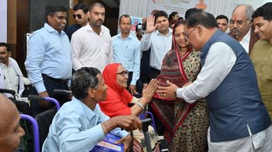Senior citizens were felicitated with shawls and shreephal. (Image: @vishnudsai/X)