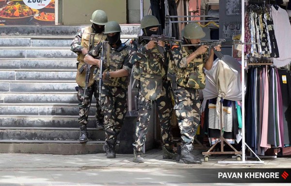 The Pune police conduct mock drills on Friday involving multiple agencies to test their preparedness for effectively tackling emergency situations. (Express Photo/Pavan Khengre)