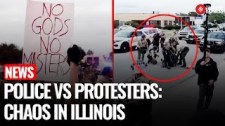 Illinois Police Clash With Protesters Outside ICE Facility; Unlawful Assembly Declared, Arrests Made