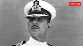Akshay Kumar in a still from Rustom.