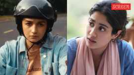 Alia Bhatt and Janhvi Kapoor in still from Jigra and Homebound.