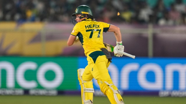 Alyssa Healy's knock in the Women's World Cup match aganst India was replete with timely boundaries, pressure-releasing shots, and constant rotation of strike. (AP Photo)
